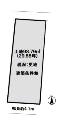 京都府京都市伏見区片原町の土地の間取り