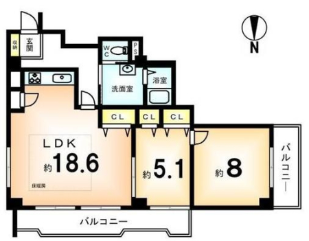 京都府京都市右京区西院東中水町 7の中古マンションの間取り図