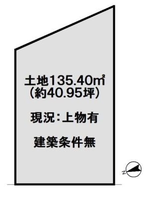 京都府京都市西京区嵐山朝月町の土地の間取り