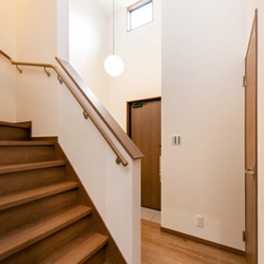 暖かい雰囲気の玄関